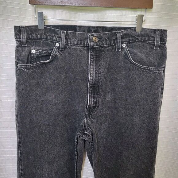 VTG Levi's 505 Jeans Orange Tab Regular Straight Faded Black Men's 38x30 SEE PIC - Picture 11 of 12